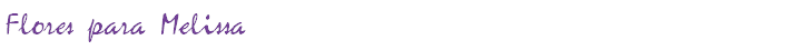 Flores para Melissa